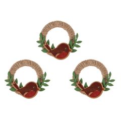 Robin Jute Wreaths: 3 Pieces | Christmas Crafting