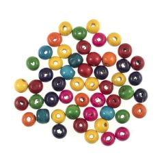 Wooden Beads: 10mm: Multicolour | Haberdashery