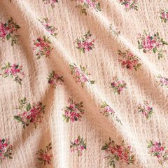 Vintage Flower Cheesecloth Chiffon Salmon | Dressmaking Fabric