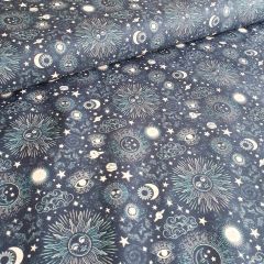 Little Johnny Zodiac Galaxy Cotton Shirting | Dressmaking Fabric