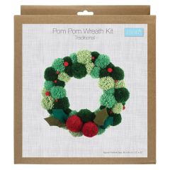 Pom Pom Wreath Kit | Christmas Stitch & Sewing Kits