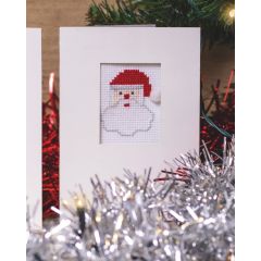 Counted Cross Stitch Kit: Christmas Greetings Card: Santa