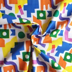 Little Johnny Geometric Shapes Cotton Shirting | Dressmaking Fabric