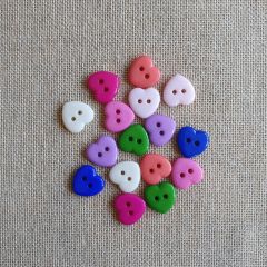 Rounded Heart Button: 15mm