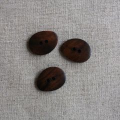 Asymmetric Wooden Button: 27mm