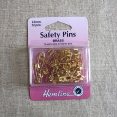 Safety Pins: Brass: 23mm