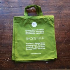 Backstitch Green Tote Bag