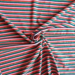 Cotton Jersey: Metallic Stripe: Royal | Dressmaking Fabric