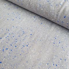 Cotton Jersey: Paint Splash: Silver | Dressmaking Fabric