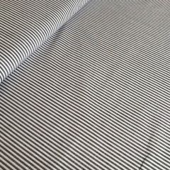 Yarn Dyed Cotton Stripe: Black