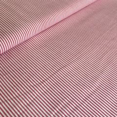 Yarn Dyed Cotton Stripe: Red