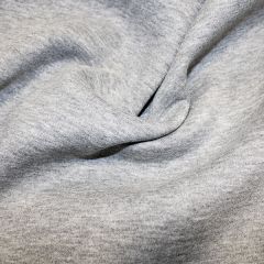 Cotton Rich Sweatshirting: Light Grey: Bolt End
