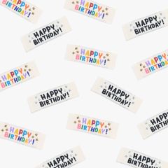 Happy Birthday | 6 Sew-in Woven Labels | Kylie and the Machine