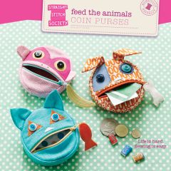 Feed The Animals Coin Purses | Straight Stitch Society | PDF Sewing Pattern