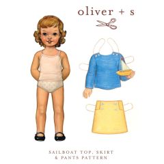Sailboat Top, Skirt and Pants 4-8yrs: Digital