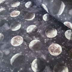 Moon Phases Cotton Jersey | Dressmaking Fabric