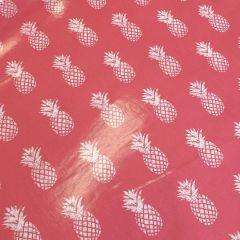 Pineapple Pink | Cotton PVC Table Covering | Interiors Fabric