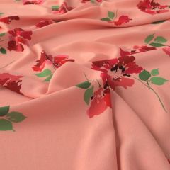 Fabric Godmother Pinkie Floral Viscose Crepe: Pink | Dressmaking Fabric
