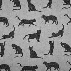 Toile Savoie: Black Cat | Interiors Furnishing Fabric: Bolt End