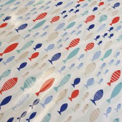 Shoal Blue | Cotton PVC Table Covering | Interiors Fabric