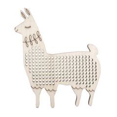 Pre-Punched Wooden Cross Stitch Shape: Llama
