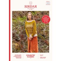 10135: Fairisle Striped Slouchy Sweater