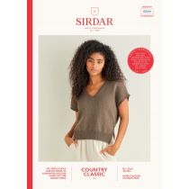 10241: V Neck Stepped Hem Top