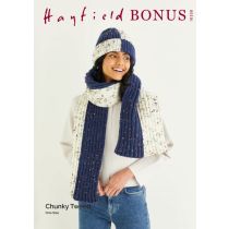 10338: Colour Block Hat & Scarf