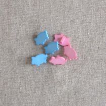 Flat Pig Button: 19mm