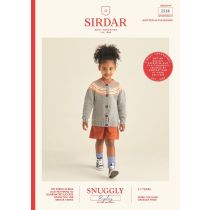 2528: Kids Striped Yoke Cardigan