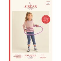 2538: Kids ZigZag Lace Crop Sweater