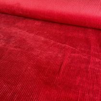 Cotton 4.5 Wale Washed Corduroy: Dark Red