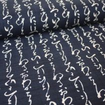 Indigos: Writing | Sevenberry Nara Homespun Indigos | Cotton Fabric
