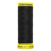 Gutermann Maraflex: BLK/000 Black | 150m | Elastic Sewing Thread