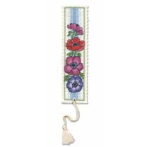 Anemones Bookmark Cross Stitch Kit