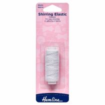 Shirring Elastic: White