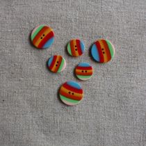 Stripey Plastic Button