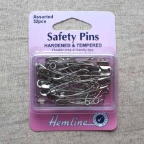 Safety Pins: Nickel: Assorted
