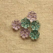 Transparent Flower Button: 12mm