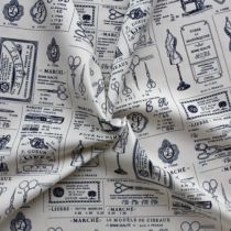 Cotton Poplin: Sewing Notions: Ivory