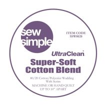 80/20 Wadding/ Batting: White