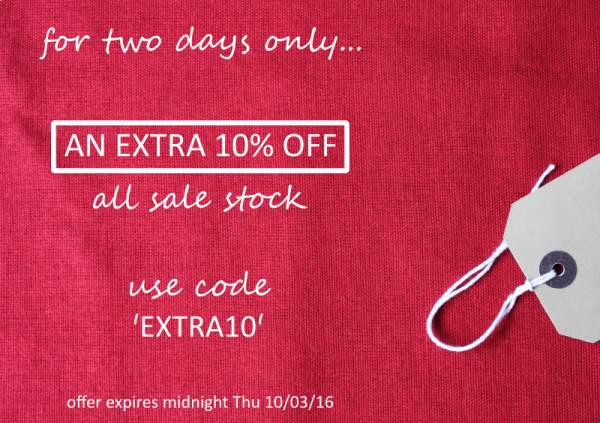 An Extra 10% Off All Sale Stock!