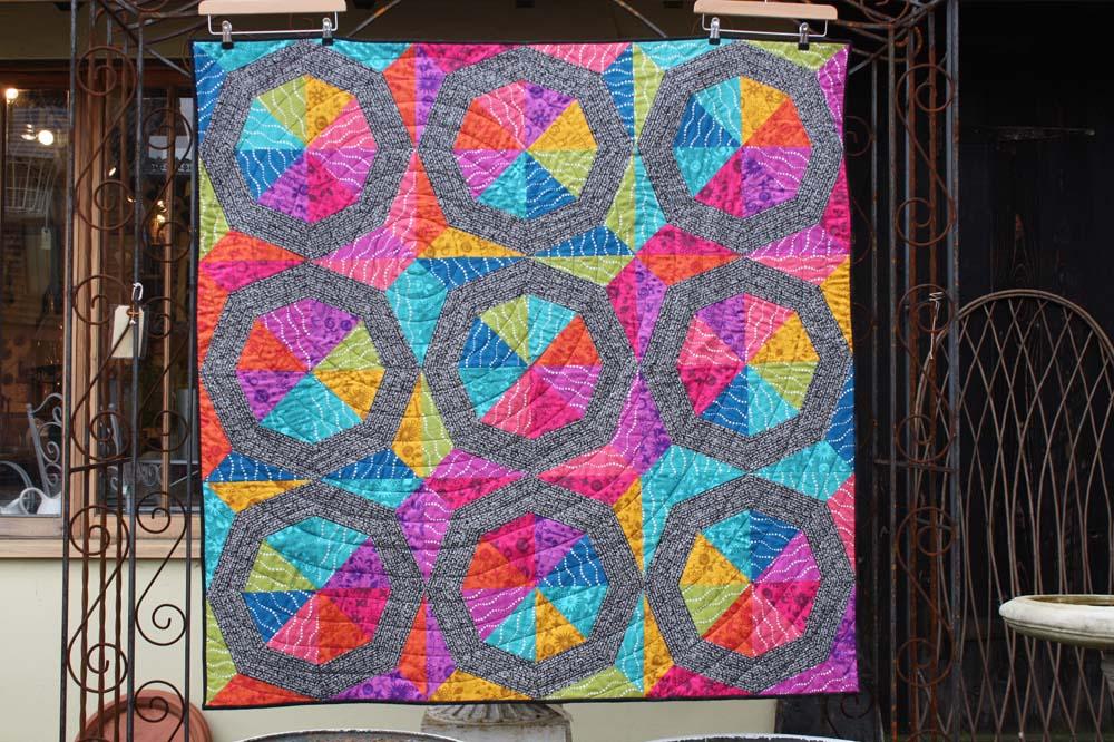 Sun Print Spinning Stars Quilt