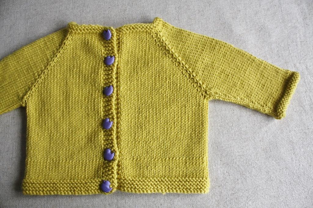 Happiness is Knitting a Tiny Yellow Cardigan