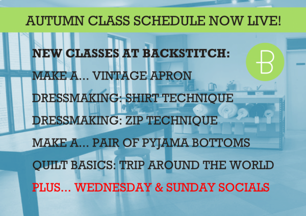 New Classes: Autumn Schedule