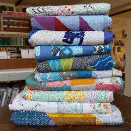 Stack of Folded Quilts